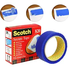 Fita Adesiva de Segurança Azul 35mmx33m - Marca 90 | Confidencialidade e Proteção Postal