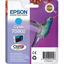 Tinteiro EPSON T0802 Ciano para Stylus Photo - Alta Qualidade e Compatibilidade Garantida