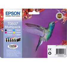 Kit de Tinteiros Epson T0807 Mpack 6 Cores para Stylus Photo P50 e Modelos Compatíveis | bluepixel.pt