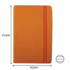 Bloco Notas Pautado 21,5x14,5cm Amarelo Semi Pele 425 | Organização e Estilo