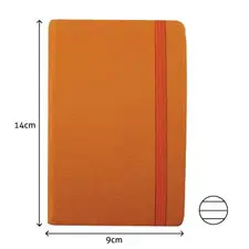 Bloco Notas Pautado 14x9cm Semi Pele Amarelo - Marca 425 | Loja BluePixel