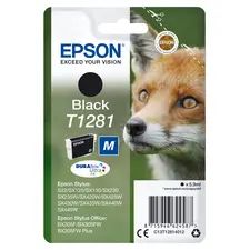 Tinteiro EPSON T1281 Preto M com Alarme RF para Stylus S22, SX420W e BX305 | BluePixel.pt