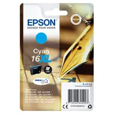 Cartucho de Tinta Cyan Epson 16XL 1LB - Alta Capacidade, 6.5ml, 450 páginas - Loja BluePixel