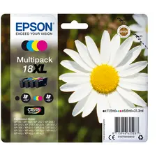 Tinteiros EPSON 18 Multipack XL com 4 Cores e Alarme RF para Impressoras XP-30/X02/X05/X12/X15/X22/X25 | bluepixel.pt