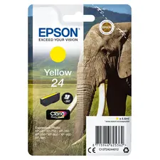 Tinteiro EPSON 24 Amarelo com Alarme RF para Impressoras Expression Photo XP-55/750/760/850/860/950/960 | bluepixel.pt
