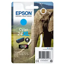Tinteiro Epson 24 Ciano XL compatível com Expression Photo XP-55/750/760/850/860/950/960 | BluePixel.pt