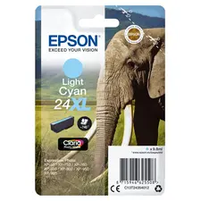 Tinteiro EPSON 24 Ciano Claro XL para Impressoras Expression Photo XP-55/750/760/850/860/950/960 - BluePixel.pt