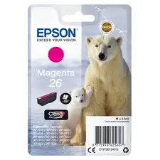 Tinteiro EPSON 26 Magenta com Alarme RF para Impressoras Expression Premium XP-5xx/6xx/7xx/8xx | bluepixel.pt
