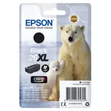 Tinteiro EPSON 26 Preto XL com Alarme RF para Impressoras Expression Premium XP-5xx/6xx/7xx/8xx - BluePixel.pt