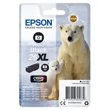 Tinteiro EPSON 26 Preto Foto XL para Impressoras Epson Expression Premium XP-5xx/6xx/7xx/8xx - Bluepixel.pt