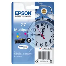 Tinteiro EPSON 27 Multipack 3 Cores para Impressoras Epson WF-3620, 3640, 7110, 7610, 7620 | bluepixel.pt