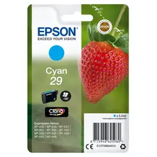 Tinteiro EPSON 29 Ciano compatível com XP-255/257/352/355/452/455 | BluePixel.pt