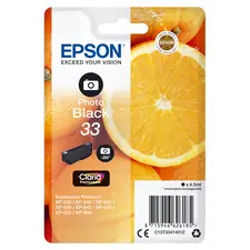 Tinteiro EPSON 33 Preto Foto com Alarme RF para Impressoras Expression Home - BluePixel.pt