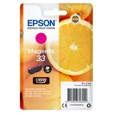 Tinteiro EPSON 33 Magenta com Alarme RF para Impressoras Expression Home XP-530/630/635/830/900/7100 | BluePixel.pt