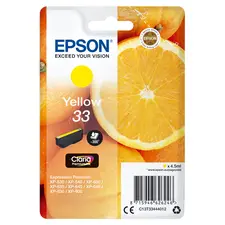 Tinteiro EPSON 33 Amarelo com Alarme RF para Impressoras Expression Home - BluePixel.pt