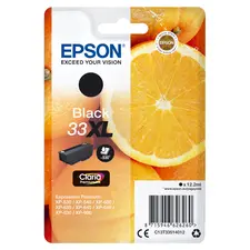 Tinteiro EPSON 33 Preto XL compatível com impressoras Expression Home XP-530/630/635/830/900/7100 - BluePixel.pt