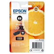 Tinteiro EPSON 33 Preto Foto XL com Alarme RF para Impressoras Expression Home XP-530/630/635/830/900/7100 | bluepixel.pt