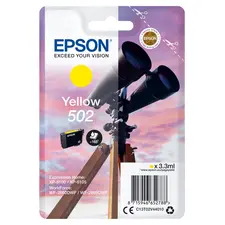 Tinteiro Epson 502 Amarelo com Alarme RF para XP-51xx e WF-286x | Marca 35