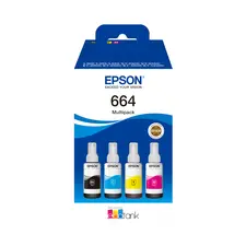 Pack de 4 Cores Epson 1LB 664 EcoTank - Compatível com Impressoras EcoTank | bluepixel.pt