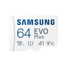 Samsung EVO Plus MicroSDXC 64GB UHS-I U1 - Leitura até 130MB/s com adaptador SD | bluepixel.pt