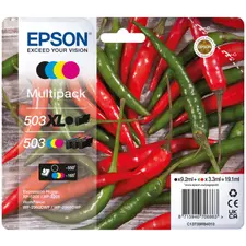 EPSON Multipack 4 cores 503 XL Black/Std. CMY - Cartuchos Compatíveis Epson | Bluepixel.pt