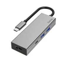 Hub USB 3.1 Type-C HAMA 200107 da marca 237 com 2 USB A, 1 USB Type-C e HDMI - Loja BluePixel