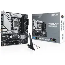 Placa-mãe ASUS PRIME B760M-A WIFI LGA 1700 microATX com suporte DDR5 e múltiplas portas de vídeo e armazenamento