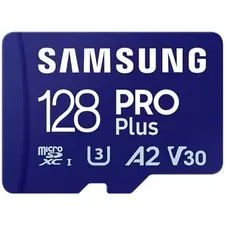 Cartão microSD Samsung PRO Plus 128GB UHS-I U3 Full HD 4K UHD 180MB/s - Inclui SD-Adapter