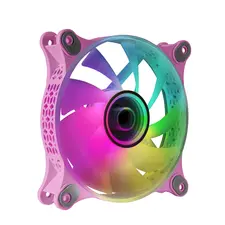 Ventoinha MARS GAMING MF-3D 12CM FAN ARGB Pink - Efeito Infinito e PWM para PC