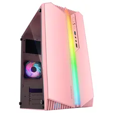 Caixa MARS GAMING MC-S1 Micro-ATX com ARGB, janela lateral e ventoinha FRGB - Cor Rosa | bluepixel.pt