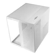 Gabinete MARS GAMING MC-NOVAM M-ATX PREMIUM com Alumínio Branco, Refrigeração Frontal e Vidro 90º - Loja BluePixel