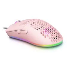Rato Gaming MARS GAMING MMAX 12400 DPI Ultraleve RGB Feather Pink - Loja BluePixel