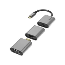 HAMA 6IN1 Connect2Go Adaptador USB-C com HDMI, VGA e Mini-DisplayPort | Loja BluePixel