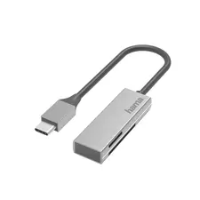 HAMA Leitor de Cartões USB-C com USB 3.0, SD/MicroSD, Alumínio - Loja BluePixel
