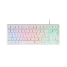 Teclado Mecânico TKL MARS GAMING MK023 com Iluminação RGB Vermelha - Branco - Layout Português