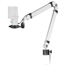 Microfone MARS GAMING MMIC-XTW Ultra-High Def ARGB USB - Modelo 519 - Branco