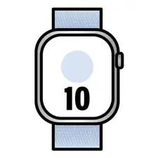 Apple Watch Series 10 GPS + Cellular 46mm Prateado com Pulseira Blue Cloud | bluepixel.pt