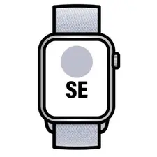 Apple Watch SE GPS 44MM Prateado com Pulseira Blue Cloud Sport Loop | Loja bluepixel.pt