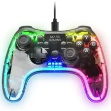 Gamepad MARS GAMING MGP-C NEON RGB com Haptico, Switch e Compatibilidade Multi-Plataforma | BluePixel.pt
