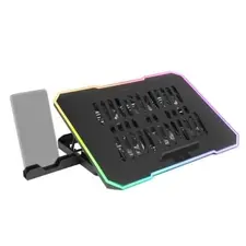 Supporte de Notebook MARS GAMING MNBC7 RGB com 6 Ventoinhas, Suporte para Telefone até 16'' | bluepixel.pt