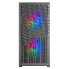 Caixa de Computador MARS GAMING MC-VORTEX Micro-ATX com Painel de Vidro Temperado e 3 Ventoinhas RGB - Preto