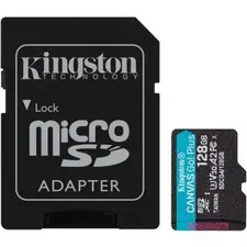 Cartão microSDXC Kingston 128GB Canvas Go Plus Gen4 200MB/s A2 U3 V30 com Adaptador | bluepixel.pt