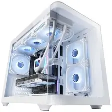 Caixa de Computador MARS GAMING MC-FUSIONM MATX com Vidro Temperado e Suporte Watercooling - Branco
