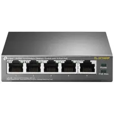 Switch TP-LINK 5-Port 10/100Mbps com 4 Portas PoE e 58W - Ideal para Redes Empresariais