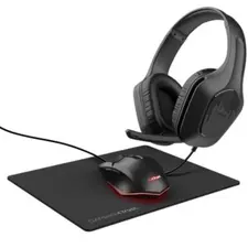 Trust Gaming GXT790 Tridox 3-in-1 Bundle: Headset, Rato e Tapete de Rato Preto para Gamers