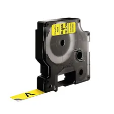 Fita Vinil 12mm x 7m Preto/Amarelo - Marca 195 | BluePixel.pt