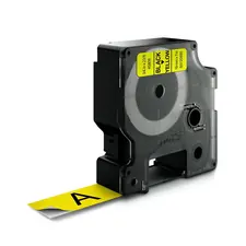 Fita de Poliester 19mm x 7m Preto/Amarelo - Marca 195 | Loja BluePixel