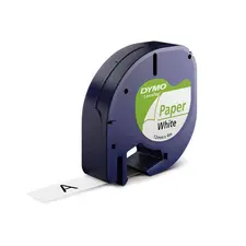 Fita de Papel 12mm x 4m Preto/Branco - Marca 195 Modelo 91200em | Loja BluePixel