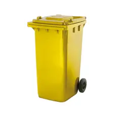 Contentor 240L Polietileno Amarelo com 2 Rodas e Tampa - Marca 300 | bluepixel.pt