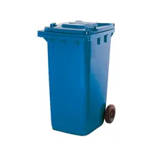 Contentor 240L Polietileno com 2 Rodas Azul c/ Tampa - Marca 300 | BluePixel.pt